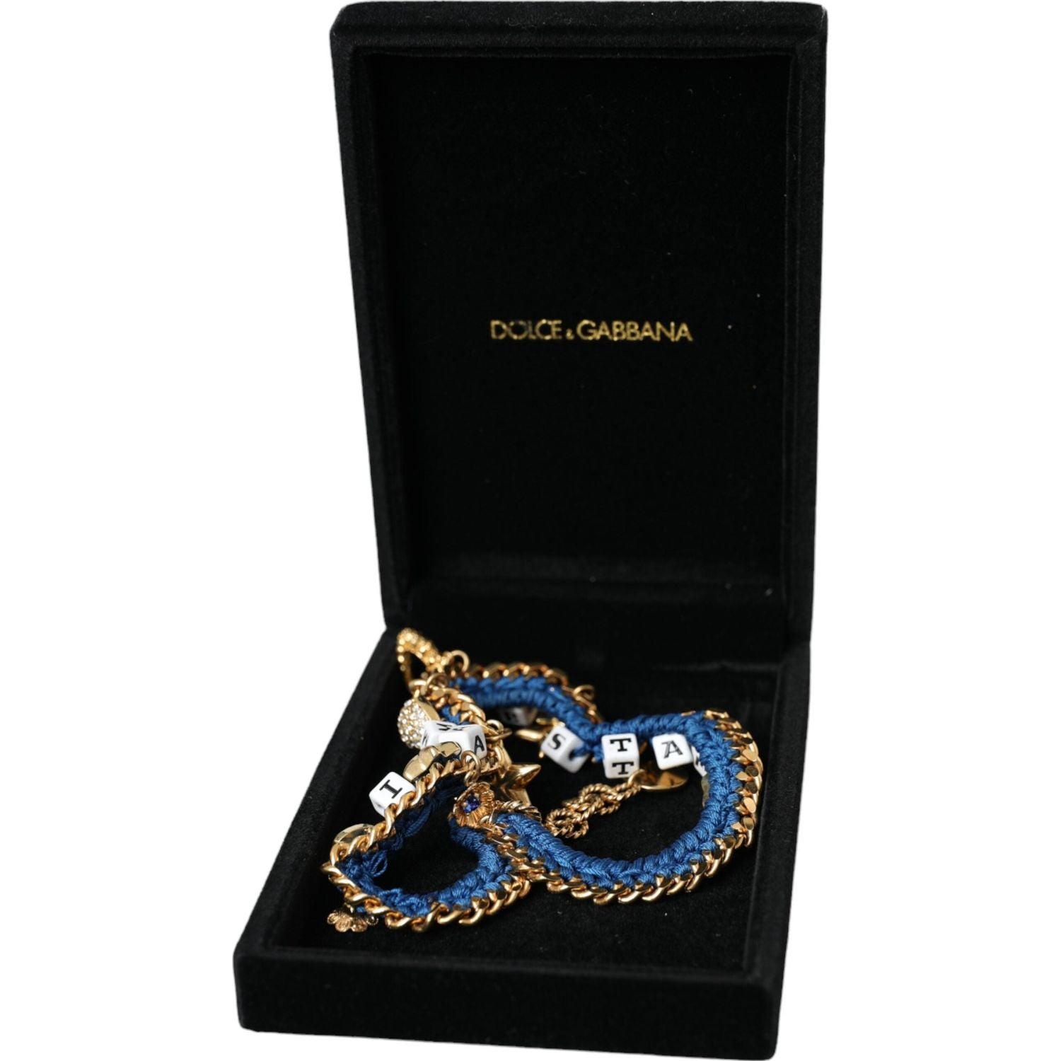 Dolce & Gabbana Gold Tone Brass Chain Iam The Star Bracelet