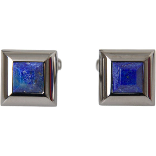 Dolce & Gabbana Silver Plated Brass Pin Crystal Cufflinks Cufflinks