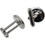 Dolce & Gabbana Silver Plated Brass Round Pin Men Cufflinks Cufflinks