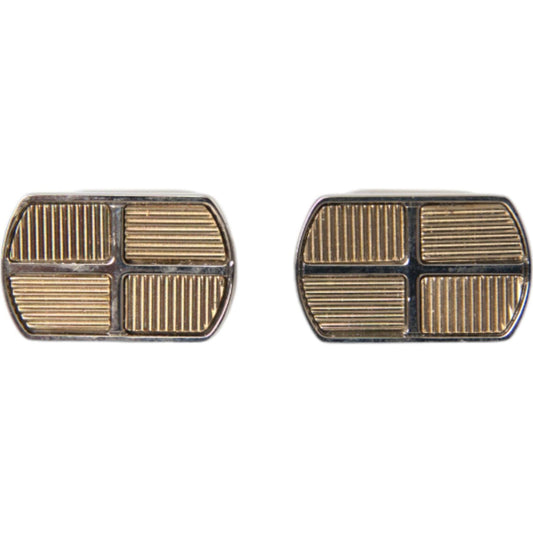 Dolce & Gabbana Silver Gold Plated Metal Brass Pin Cufflinks SMY10215