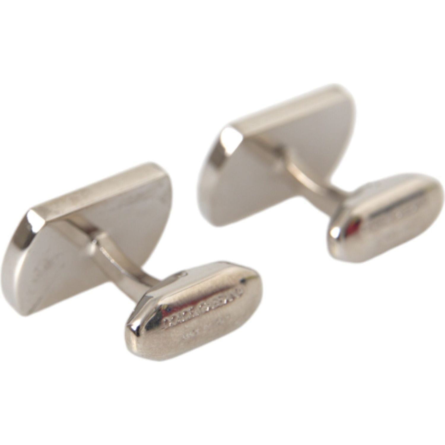 Dolce & Gabbana Silver Gold Plated Metal Brass Pin Cufflinks
