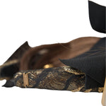 Dolce & Gabbana Black Crystal Button Brown Hair Women Headband Diadem SMY10229