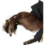 Dolce & Gabbana Black Crystal Button Brown Hair Women Headband Diadem SMY10229