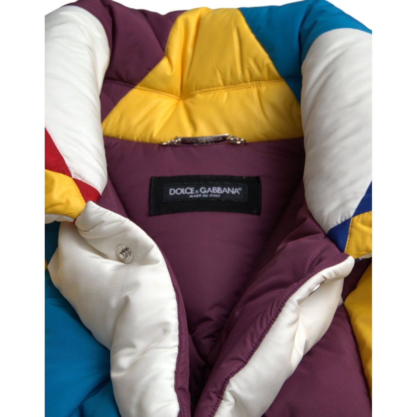 Dolce & Gabbana Multicolor Windbreaker Puffer Jacket Men