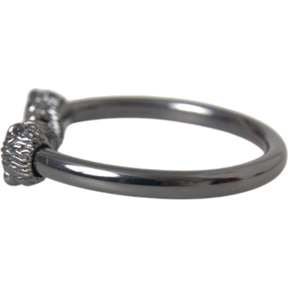 Nialaya Black Rhodium Lion Bangle Bracelet Women Bracelet