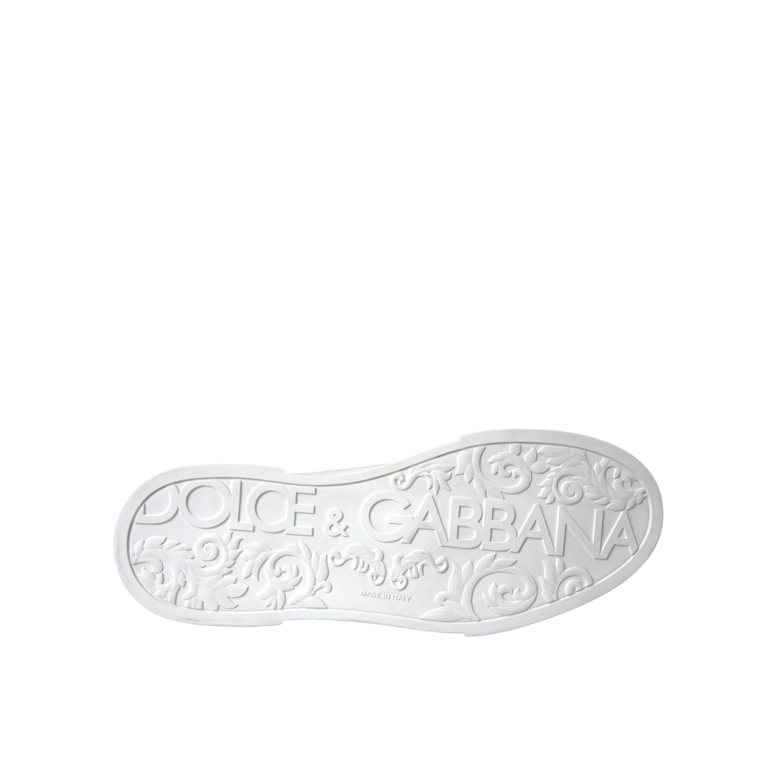 Dolce & Gabbana White Leather DG Logo Casual Low Top Sneakers Shoes