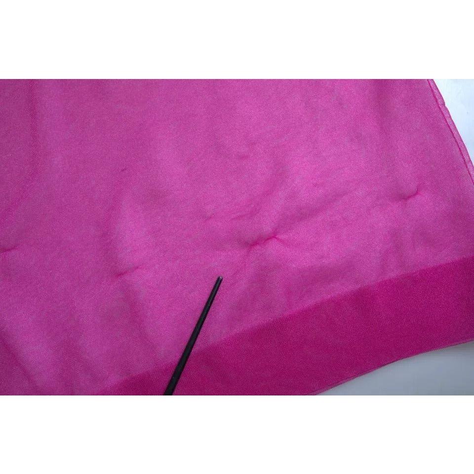 Dolce & Gabbana Pink Transparent Crewneck Long Sleeves Top TSH84792-40