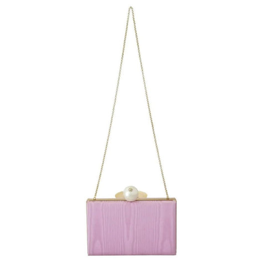 Dolce & Gabbana Pink Silk Gold Frame Clutch Evening Party Purse Bag