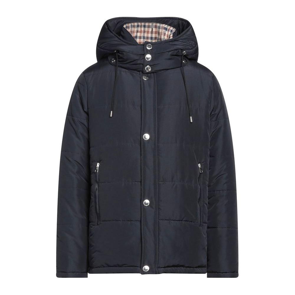 Aquascutum Blue Polyamide Men's Jacket