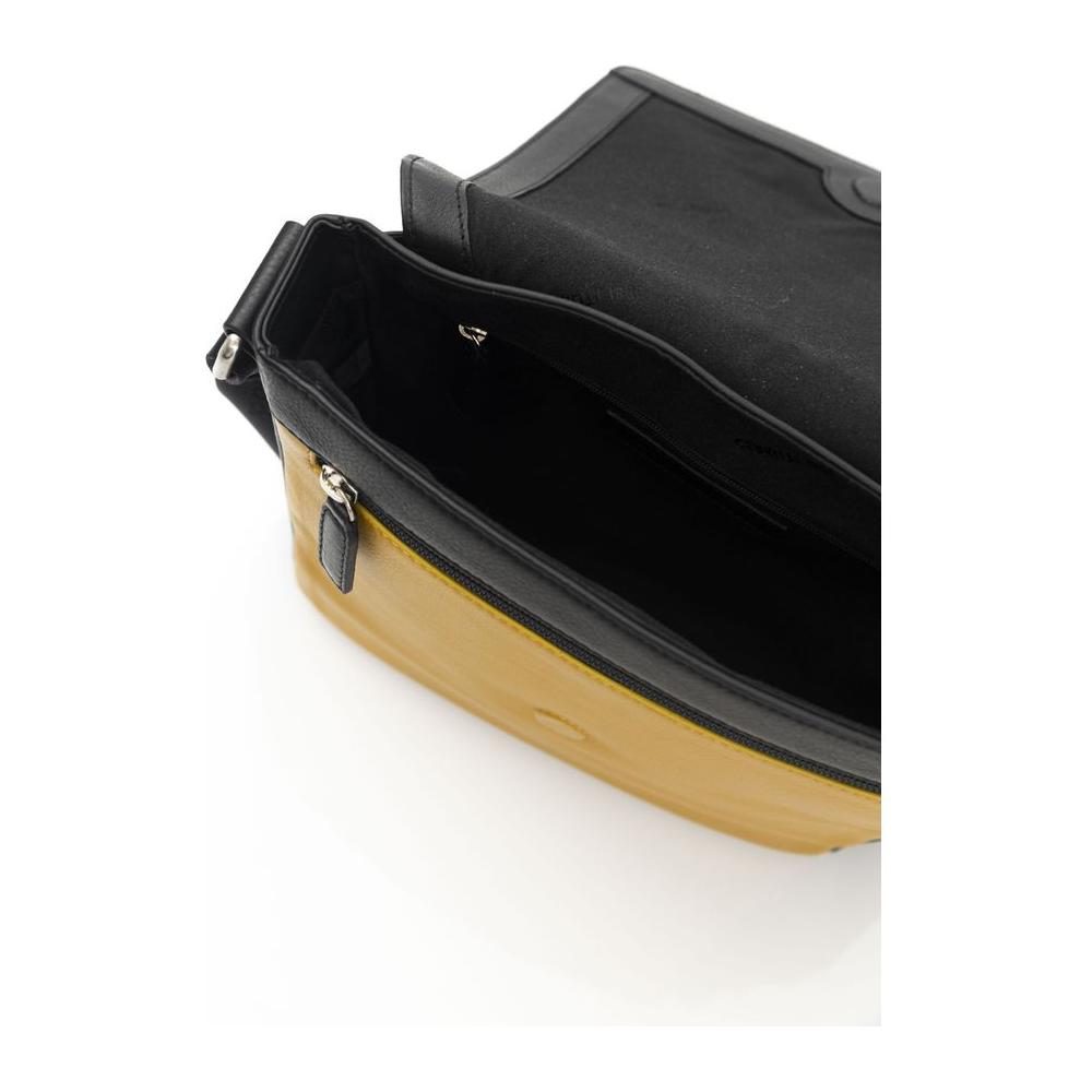 Cerruti 1881 Yellow Leather Crossbody Bag