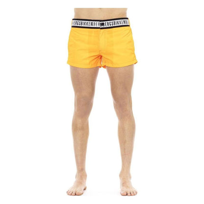 Bikkembergs Orange Polyamide Men Swim Short