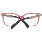 Zadig & Voltaire Red Women Glasses Frame, rectangular full-rim style, red plastic with spring hinge, size 52-17-140, includes branded case.