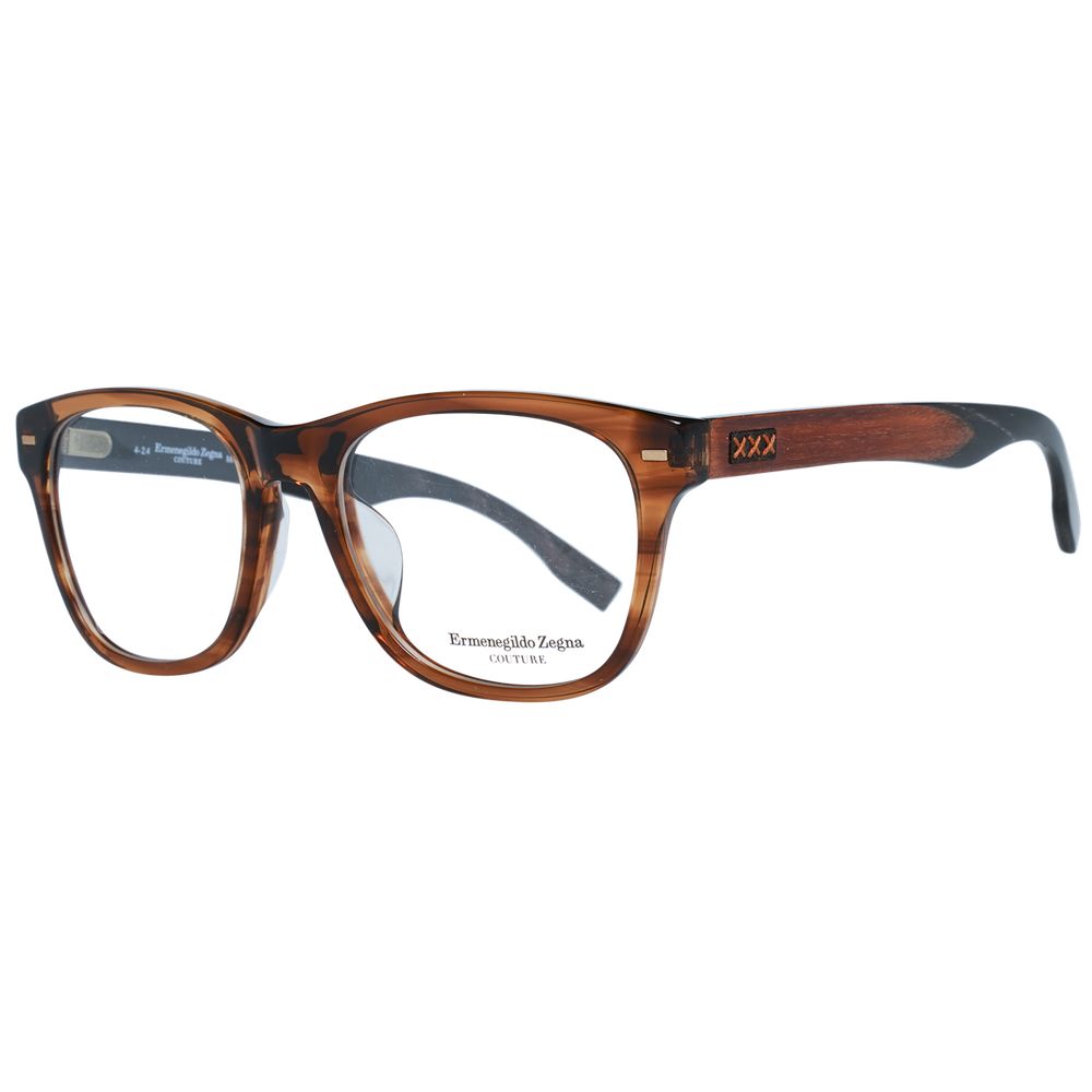 Ermenegildo Zegna Brown Plastic Glasses (Frames)