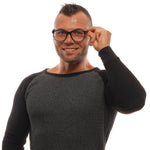 Ermenegildo Zegna Blue Men Glasses Frame