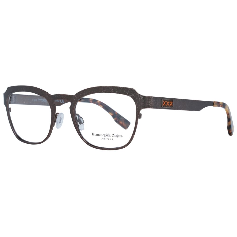 Ermenegildo Zegna Bronze Men Glasses Frame, titanium, full-rim, 49-20-140, branded case included.