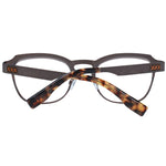 Ermenegildo Zegna Bronze Men Glasses Frame with full-rim titanium construction and trapezium shape, featuring demo lenses and a stylish design.