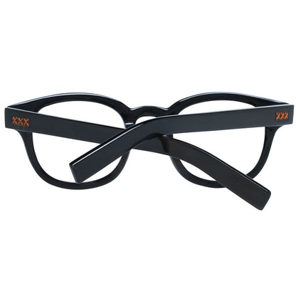 Ermenegildo Zegna Black Horn Glasses (Frames) with full-rim square style and spring hinge, featuring black horn frame.