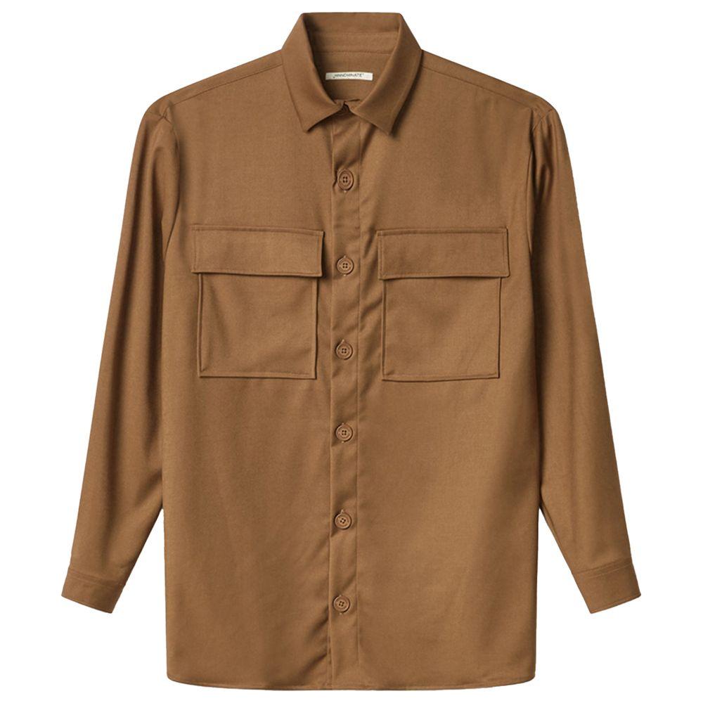 Hinnominate Brown Polyester Shirt HI-13560-M
