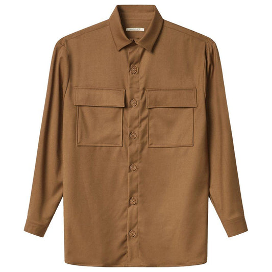 Hinnominate Brown Polyester Shirt HI-13560-M