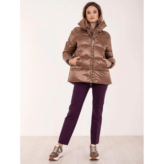 People Of Shibuya Brown Polyester Jackets & Coat PE-13595-IT40|S