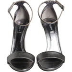 Dolce & Gabbana Silver KEIRA Heels Ankle Strap Sandals Shoes