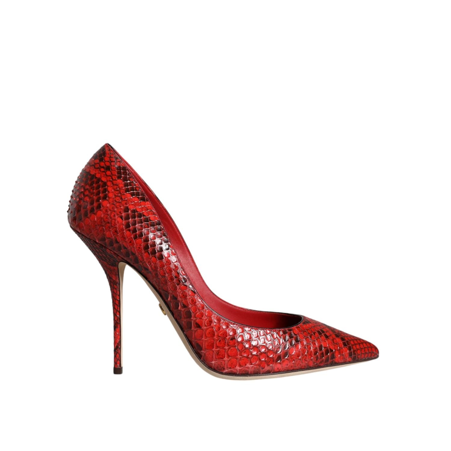 Dolce & Gabbana Red Leather Stiletto High Heels Pumps Shoes
