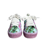Dolce & Gabbana Multicolor Canvas Floral Espadrilles Sneakers Shoes