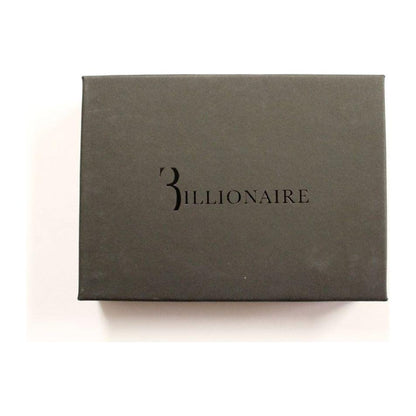 Billionaire Italian Couture Black Leather Cardholder Wallet Wallet