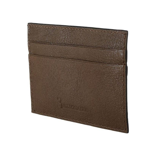 Billionaire Italian Couture Brown Leather Cardholder Wallet VAS1448