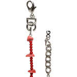 Dolce & Gabbana Silver Tone Brass Beaded Resin DG Logo Chain Bracelet Bracelet