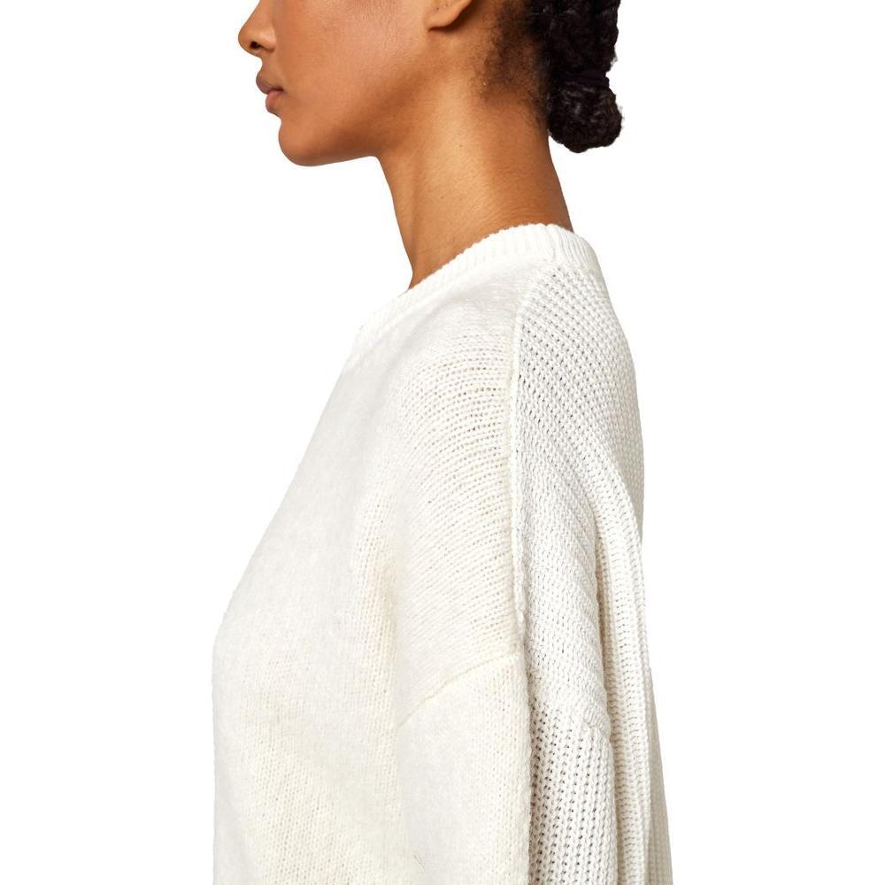 Alpha Studio White Recycled Wool Women Sweater