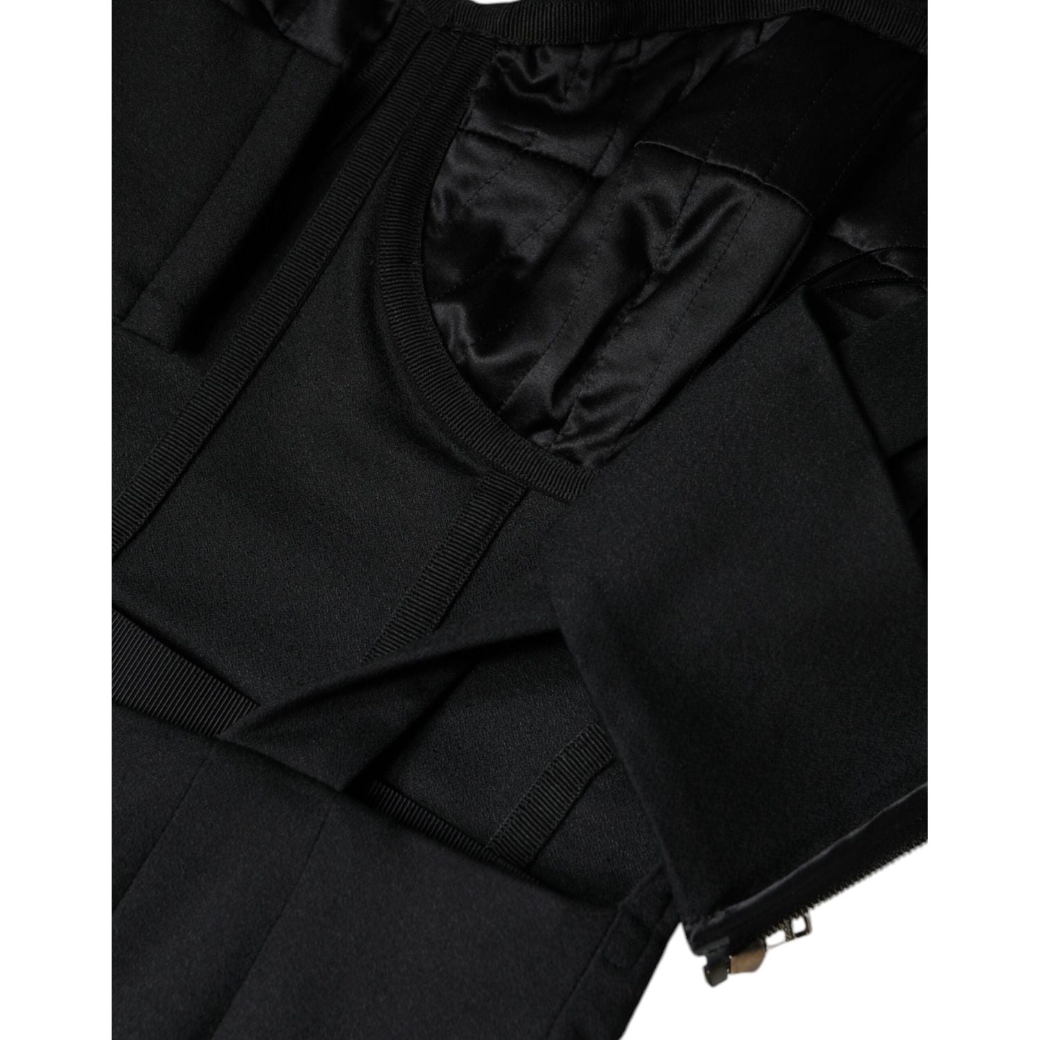 Dolce & Gabbana Black Cut Out Sleeveless Bodycon Mini Dress