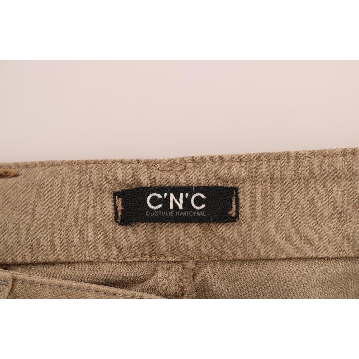 Costume National Beige Cotton Stretch Slim Fit Jeans SIG30130-1
