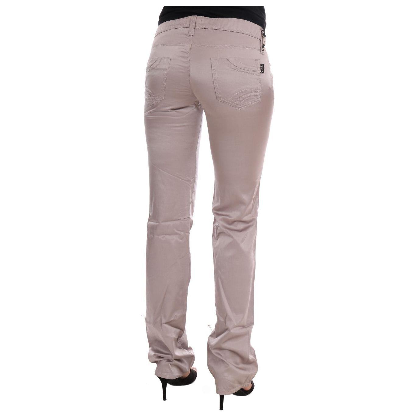 Costume National Beige Cotton Slim Fit Jeans Jeans & Pants