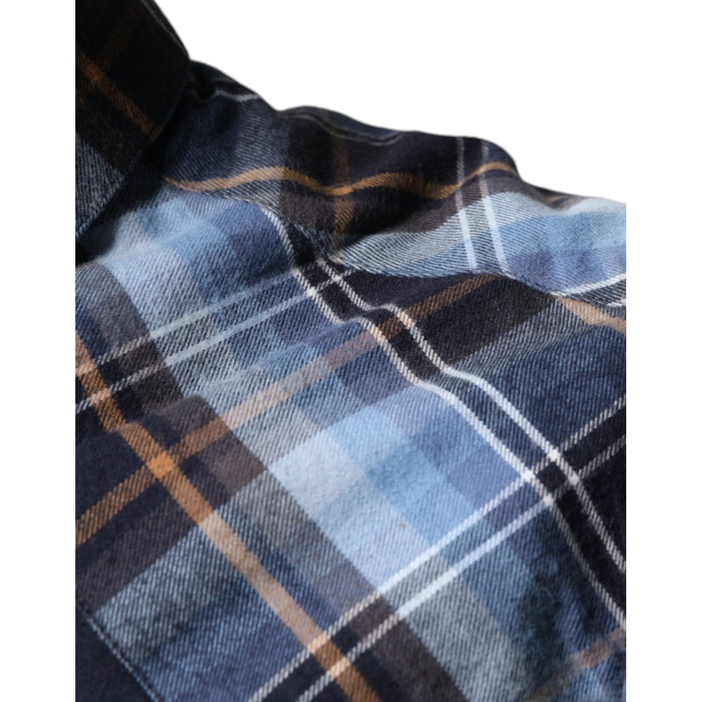 Dolce & Gabbana Multicolor Checkered Paradiso Patch Slim Fit Shirt