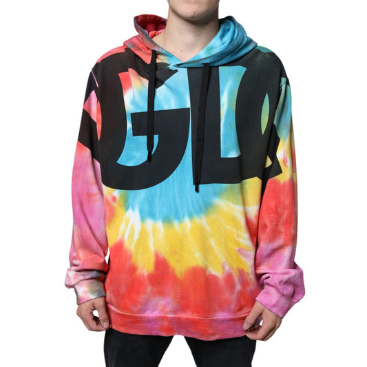 Dolce & Gabbana Multicolor Tie Dye Hooded Sweatshirt Sweater