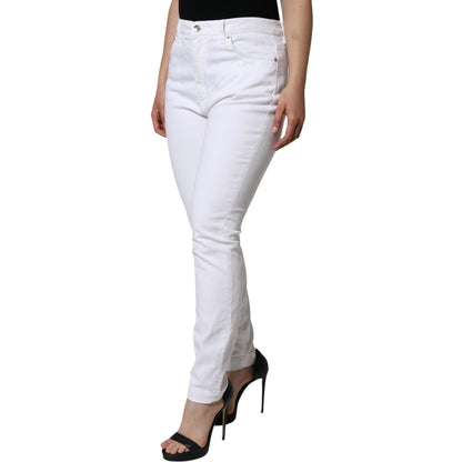 Dolce & Gabbana White Cotton Stretch AUDREY Skinny Jeans