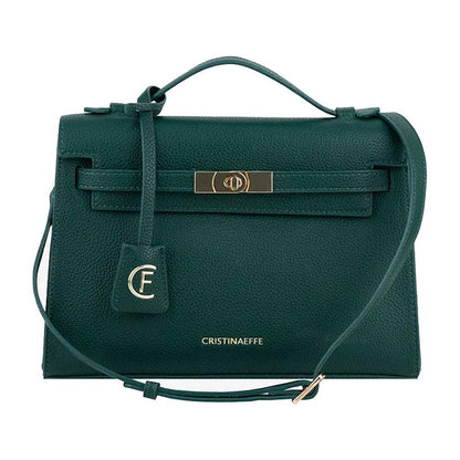 CRISTINAEFFE Green Artificial Leather Women Crossbody Bag