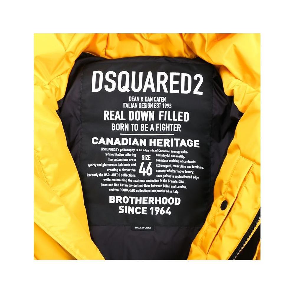 Dsquared² Yellow Nylon Men Jacket
