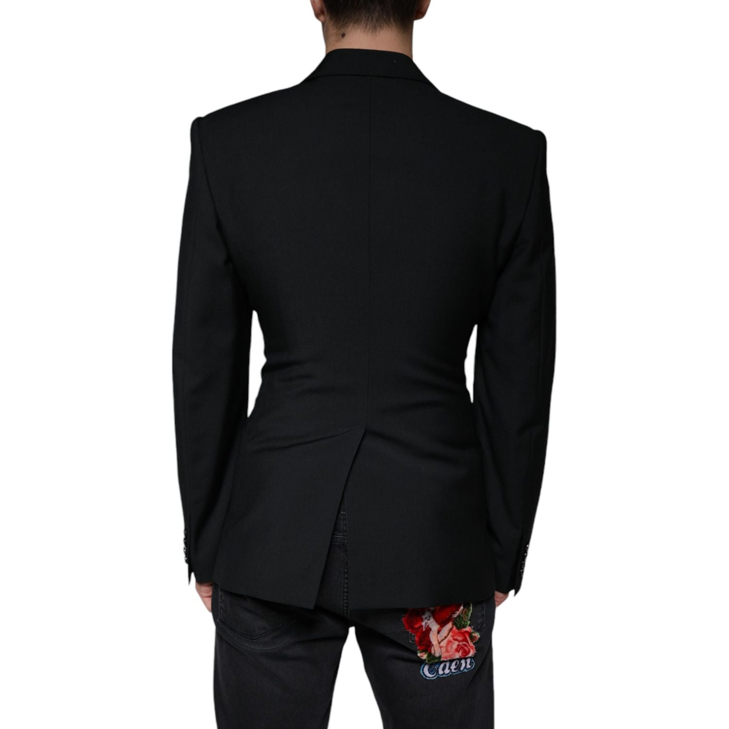 Dolce & Gabbana Black White Single Breasted Dress Blazer