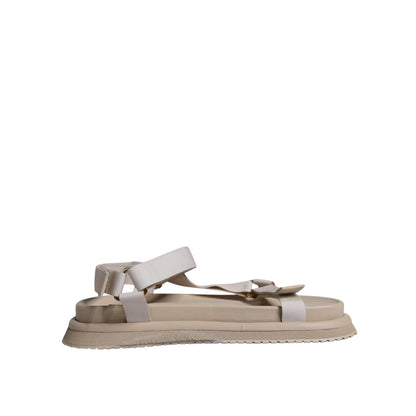 Dolce & Gabbana Beige Nappa Devotion Strap Men Sandals Shoes