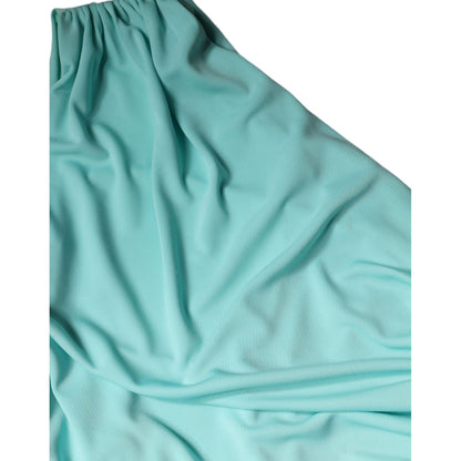 Christian Pellizzari Light Blue Jersey Long Drape One Shoulder Dress