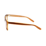 Side view of Bottega Veneta Bicolor Acetate Frames in brown and yellow, model BV244F2I with dimensions 52/17/140 mm for women.