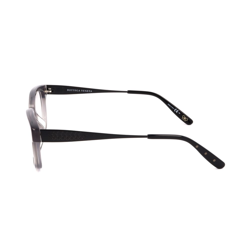 Side view of Bottega Veneta Bicolor Plastic Frames in gray and black matt.