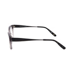 Side view of Bottega Veneta Bicolor Plastic Frames in gray and black matt.