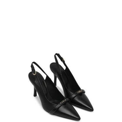Furla Black Leather High Heel Pumps