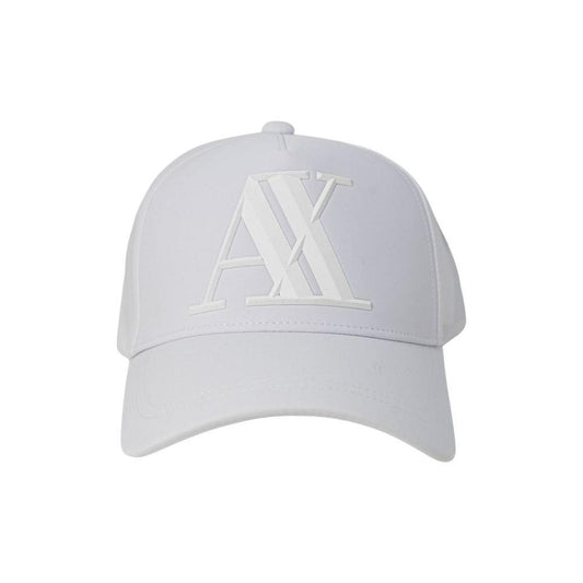 Armani Exchange White Cotton Caps Baseball Hat