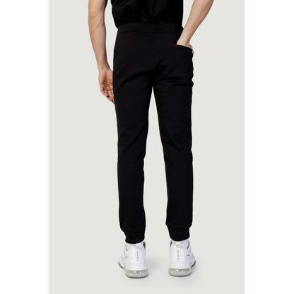 Armani Exchange Black Cotton Joggers (Workout Pants)