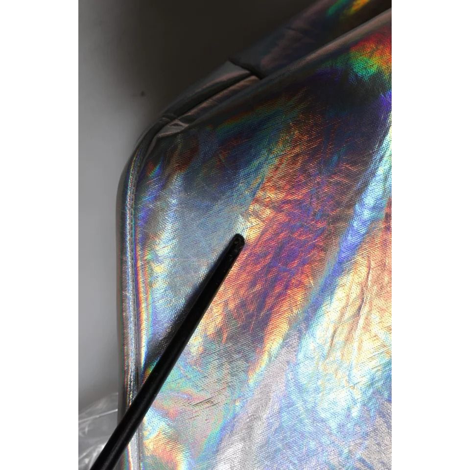 Dolce & Gabbana Silver Iridescent Full Zip Men Bomber Jacket