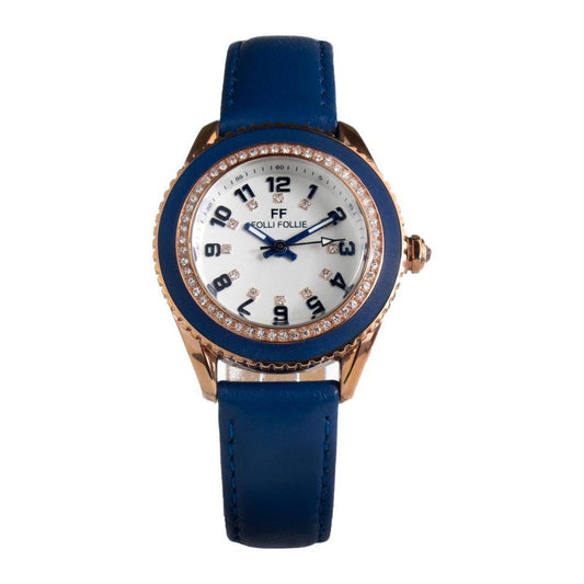 Folli Follie Blue Leather Watch FFWF1B032SSUAC